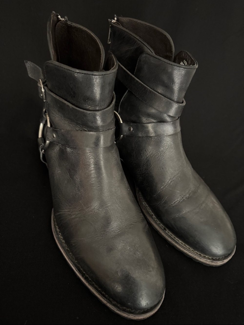 FREEBIRD Harness Leather Moto Boots